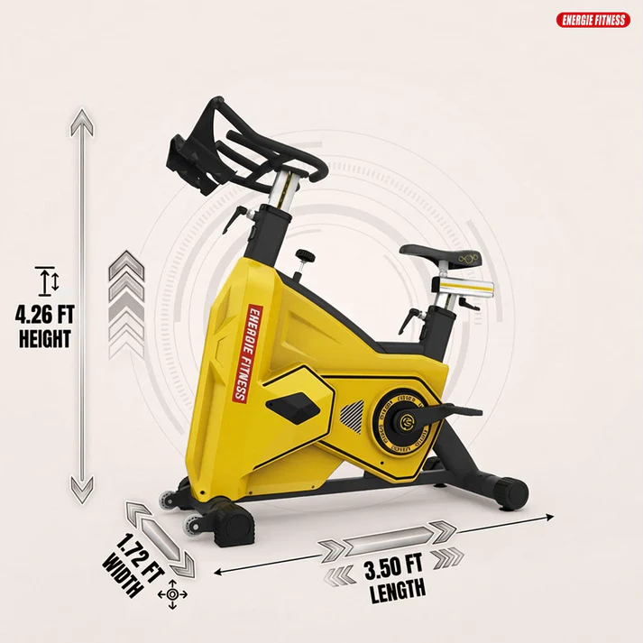Best Transformer Spinning Bike- FB-5817 Yellow - Image 2