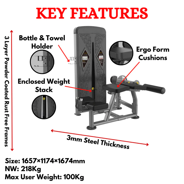 Horizontal Leg Curl Machine BU-013A - Image 2