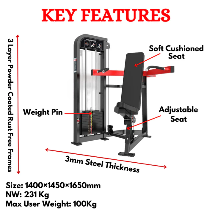 Seated Shoulder Press Machine HB-003 - Image 2