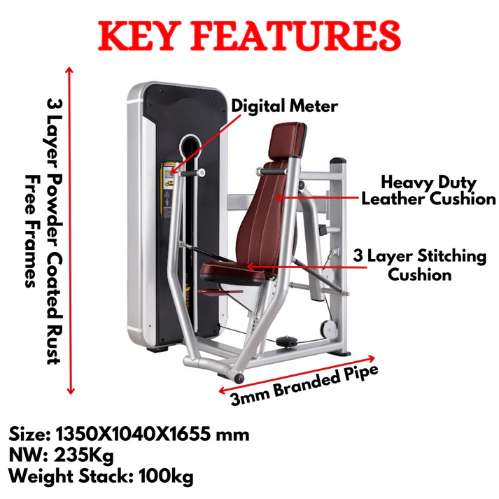 Heavy Duty Seated Chest Press Machine TNT-001 - Image 2